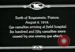 Immagine di Guerra mondiale 1 vittime americane di gas velenosi Royaumeix Francia, 1918, secondo 5 filmato di repertorio 65675044435
