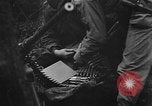 Standbild American 30 Infanterie Division setzt Verteidigung in Wald in der Nähe von Malmedy Malmedy Belgien, 1944, aus Sekunde 11 historischem Filmmaterial Videoclip 65675044525