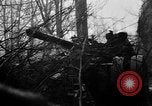 Standbild American 30 Infanterie Division setzt Verteidigung in Wald in der Nähe von Malmedy Malmedy Belgien, 1944, aus Sekunde 18 historischem Filmmaterial Videoclip 65675044525