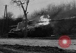 Standbild Deutsch 12 SS tiger Tanks und andere Rüstung brennen Sankt Vith Belgien, 1944, aus Sekunde 9 historischem Filmmaterial Videoclip 65675044526