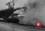 Standbild Deutsch 12 SS tiger Tanks und andere Rüstung brennen Sankt Vith Belgien, 1944, aus Sekunde 12 historischem Filmmaterial Videoclip 65675044526