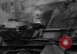 Standbild Deutsch 12 SS tiger Tanks und andere Rüstung brennen Sankt Vith Belgien, 1944, aus Sekunde 16 historischem Filmmaterial Videoclip 65675044526