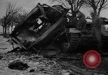 Standbild Deutsch 12 SS tiger Tanks und andere Rüstung brennen Sankt Vith Belgien, 1944, aus Sekunde 19 historischem Filmmaterial Videoclip 65675044526