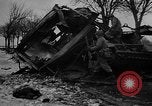 Standbild Deutsch 12 SS tiger Tanks und andere Rüstung brennen Sankt Vith Belgien, 1944, aus Sekunde 21 historischem Filmmaterial Videoclip 65675044526