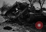 Standbild Deutsch 12 SS tiger Tanks und andere Rüstung brennen Sankt Vith Belgien, 1944, aus Sekunde 22 historischem Filmmaterial Videoclip 65675044526