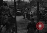 Image of Civilians fleeing Bastogne as German Forces advance toward the town Bastogne Belgium, 1944, second 35 stock footage video 65675044527