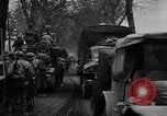 Image of Civilians fleeing Bastogne as German Forces advance toward the town Bastogne Belgium, 1944, second 37 stock footage video 65675044527