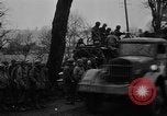 Image of Civilians fleeing Bastogne as German Forces advance toward the town Bastogne Belgium, 1944, second 39 stock footage video 65675044527