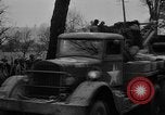 Image of Civilians fleeing Bastogne as German Forces advance toward the town Bastogne Belgium, 1944, second 40 stock footage video 65675044527