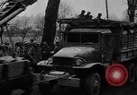 Image of Civilians fleeing Bastogne as German Forces advance toward the town Bastogne Belgium, 1944, second 42 stock footage video 65675044527