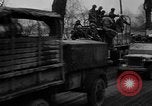 Image of Civilians fleeing Bastogne as German Forces advance toward the town Bastogne Belgium, 1944, second 44 stock footage video 65675044527