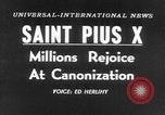 Standbild Papst Pius X Rom Italien, 1954, aus Sekunde 16 historischem Filmmaterial Videoclip 65675044582