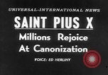 Standbild Papst Pius X Rom Italien, 1954, aus Sekunde 20 historischem Filmmaterial Videoclip 65675044582
