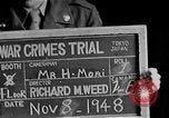 Image les procès pour crimes de guerre Tokyo Japon, 1948, de la seconde 1 séquences d'archives historiques vidéo 65675044598