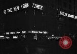Image of New York Times building marquee New York City USA, 1948, second 10 stock footage video 65675044605