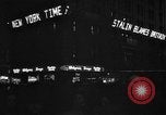 Image of New York Times building marquee New York City USA, 1948, second 12 stock footage video 65675044605