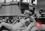 Image of Lions parade San Francisco California USA, 1957, second 39 stock footage video 65675044728