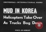 Image of helicopters lift supplies Korea, 1953, second 14 stock footage video 65675044739