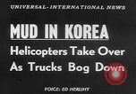 Image of helicopters lift supplies Korea, 1953, second 18 stock footage video 65675044739