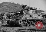 Image of US Army M4 Sherman tanks in Korean War Korea, 1952, second 1 stock footage video 65675044764