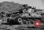 Image of US Army M4 Sherman tanks in Korean War Korea, 1952, second 5 stock footage video 65675044764