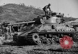 Image of US Army M4 Sherman tanks in Korean War Korea, 1952, second 6 stock footage video 65675044764