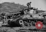Image of US Army M4 Sherman tanks in Korean War Korea, 1952, second 7 stock footage video 65675044764