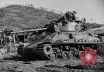 Image of US Army M4 Sherman tanks in Korean War Korea, 1952, second 9 stock footage video 65675044764