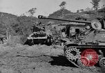 Image of US Army M4 Sherman tanks in Korean War Korea, 1952, second 10 stock footage video 65675044764