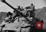 Image of US Army M4 Sherman tanks in Korean War Korea, 1952, second 34 stock footage video 65675044764