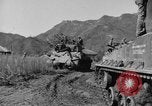 Image of US Army M4 Sherman tanks in Korean War Korea, 1952, second 35 stock footage video 65675044764