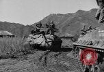 Image of US Army M4 Sherman tanks in Korean War Korea, 1952, second 37 stock footage video 65675044764