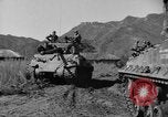 Image of US Army M4 Sherman tanks in Korean War Korea, 1952, second 38 stock footage video 65675044764
