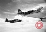 Image of Formation of U.S. Navy Grumman TBF Avenger aircraft Pacific Ocean, 1944, second 1 stock footage video 65675044903