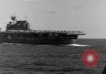 Image of U.S. Navy Task Force 8 attacking Japanese in Marshall Islands Pacific Ocean, 1942, second 17 stock footage video 65675044983