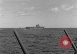 Image of U.S. Navy Task Force 8 attacking Japanese in Marshall Islands Pacific Ocean, 1942, second 25 stock footage video 65675044983