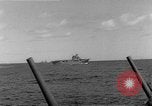 Image of U.S. Navy Task Force 8 attacking Japanese in Marshall Islands Pacific Ocean, 1942, second 28 stock footage video 65675044983