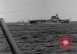 Image of U.S. Navy Task Force 8 attacking Japanese in Marshall Islands Pacific Ocean, 1942, second 41 stock footage video 65675044983