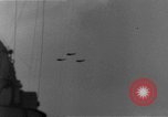 Image of U.S. Navy Task Force 8 attacking Japanese in Marshall Islands Pacific Ocean, 1942, second 55 stock footage video 65675044983