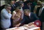 Standbild indische Premierministerin Indira Gandhi United States USA, 1982, aus Sekunde 55 historischem Filmmaterial Videoclip 65675045034
