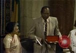 Standbild indische Premierministerin Indira Gandhi Los Angeles California USA, 1982, aus Sekunde 50 historischem Filmmaterial Videoclip 65675045042