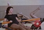 Image of Women exercise in gym Alaska USA, 1960, second 25 stock footage video 65675045187
