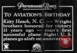 Standbild Wright Brothers Kitty Hawk North Carolina USA, 1934, aus Sekunde 1 historischem Filmmaterial Videoclip 65675045243