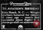 Standbild Wright Brothers Kitty Hawk North Carolina USA, 1934, aus Sekunde 3 historischem Filmmaterial Videoclip 65675045243