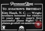 Standbild Wright Brothers Kitty Hawk North Carolina USA, 1934, aus Sekunde 4 historischem Filmmaterial Videoclip 65675045243