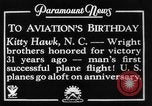 Standbild Wright Brothers Kitty Hawk North Carolina USA, 1934, aus Sekunde 6 historischem Filmmaterial Videoclip 65675045243