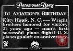 Standbild Wright Brothers Kitty Hawk North Carolina USA, 1934, aus Sekunde 8 historischem Filmmaterial Videoclip 65675045243