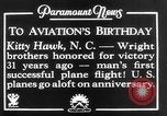 Standbild Wright Brothers Kitty Hawk North Carolina USA, 1934, aus Sekunde 14 historischem Filmmaterial Videoclip 65675045243