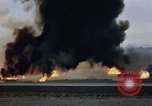 Image of crash of F-100 Supersabre jet caught in "sabre dance" California USA, 1956, second 32 stock footage video 65675045358