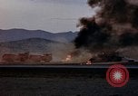Image of crash of USAF F-100 Supersabre  California USA, 1956, second 46 stock footage video 65675045360
